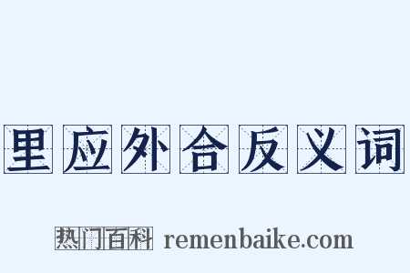 里应外合反义词是什么意思的图片